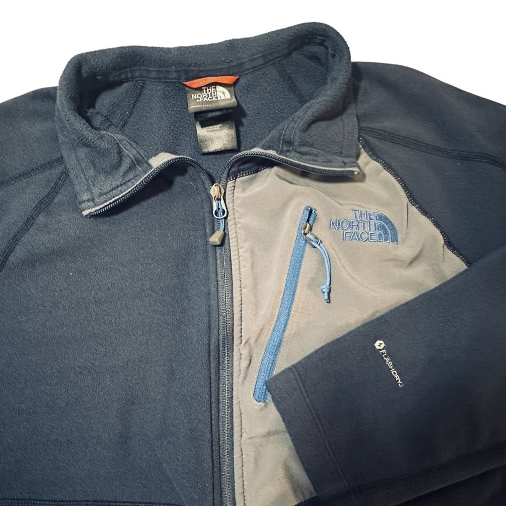 The North Face Half Zip Fleece Pullover Mens Blue Flash Dry‎ Large (runs Small)